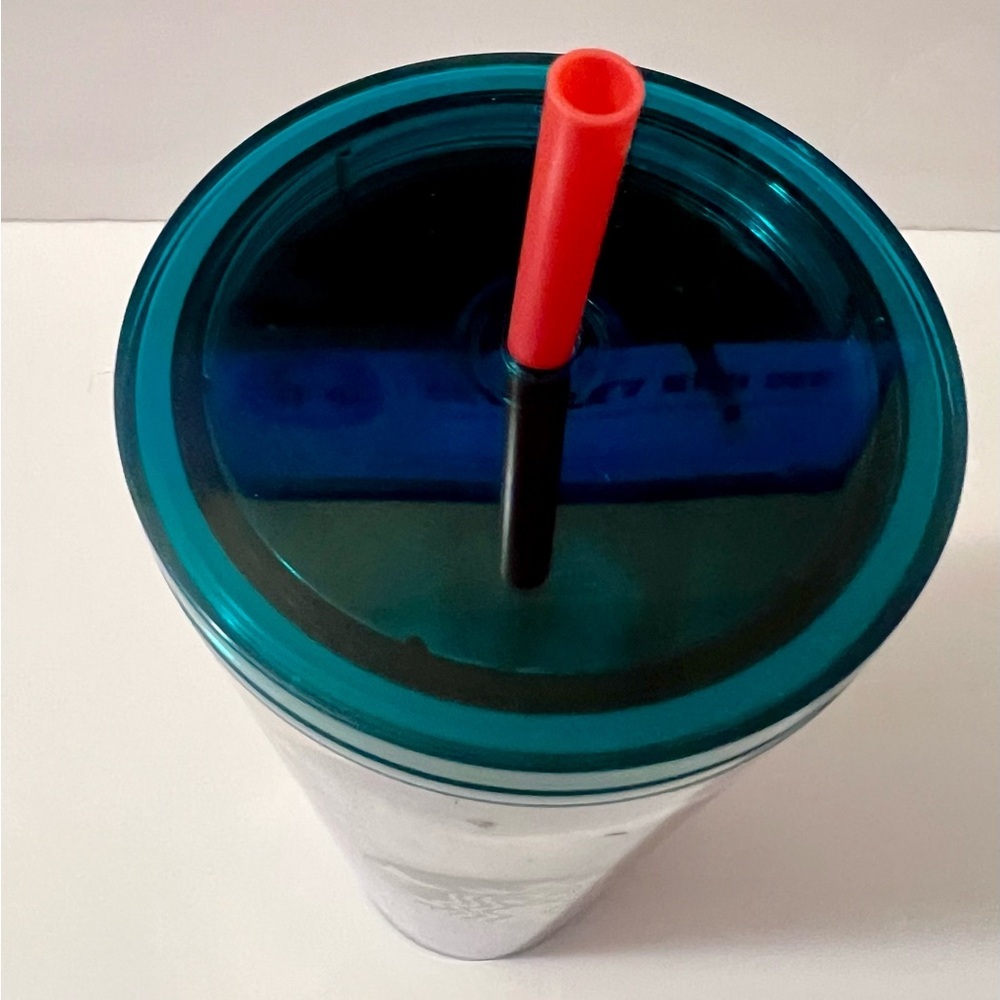 24 oz Starbucks Reusable Cold Cup Tumbler Colorful Abstract Design w Lid & Straw - Picture 3 of 7